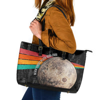 Never Forget Pluto Leather Tote Bag Distressed Retro Space Astronomy Science