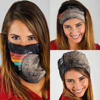 Never Forget Pluto Neck Gaiter Distressed Retro Space Astronomy Science