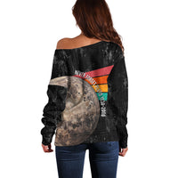 Never Forget Pluto Off Shoulder Sweater Distressed Retro Space Astronomy Science
