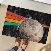 Never Forget Pluto Rubber Doormat Distressed Retro Space Astronomy Science