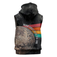 Never Forget Pluto Sleeveless Hoodie Distressed Retro Space Astronomy Science