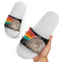 Never Forget Pluto Slide Sandals Distressed Retro Space Astronomy Science