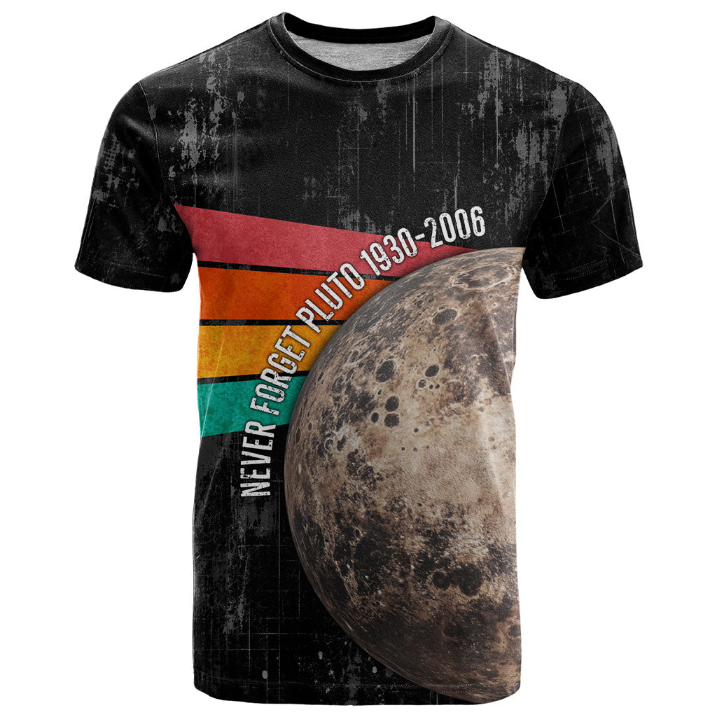 Never Forget Pluto T Shirt Distressed Retro Space Astronomy Science