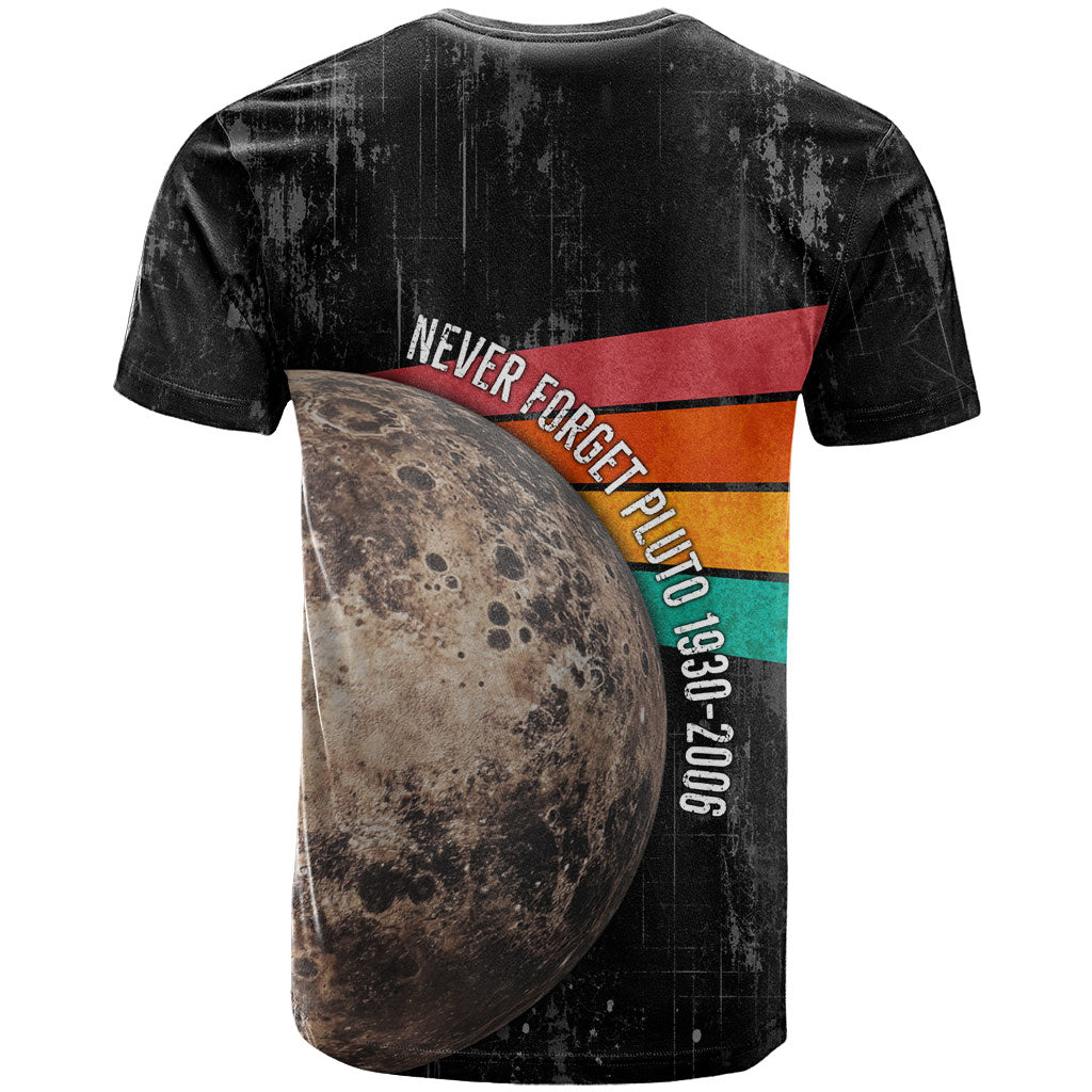 Never Forget Pluto T Shirt Distressed Retro Space Astronomy Science