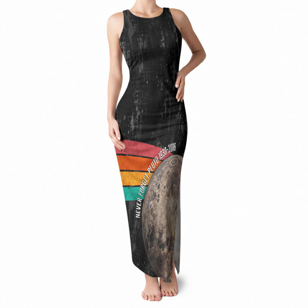 Never Forget Pluto Tank Maxi Dress Distressed Retro Space Astronomy Science