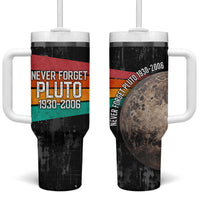Never Forget Pluto Tumbler With Handle Distressed Retro Space Astronomy Science