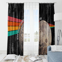 Never Forget Pluto Window Curtain Distressed Retro Space Astronomy Science