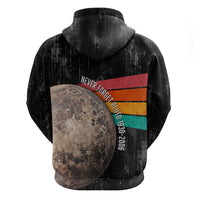 Never Forget Pluto Zip Hoodie Distressed Retro Space Astronomy Science