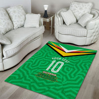 Personalized Guyana Cricket Amazon Warriors Area Rug Tribal Warrior Mascot Fan