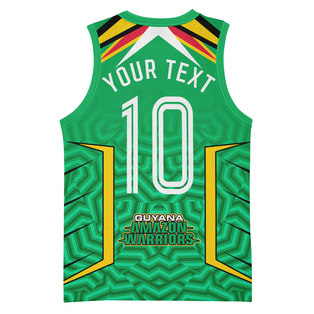 Personalized Guyana Cricket Amazon Warriors Basketball Jersey Tribal Warrior Mascot Fan