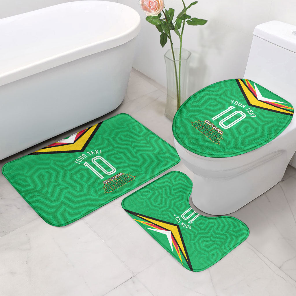 Personalized Guyana Cricket Amazon Warriors Bathroom Set Tribal Warrior Mascot Fan