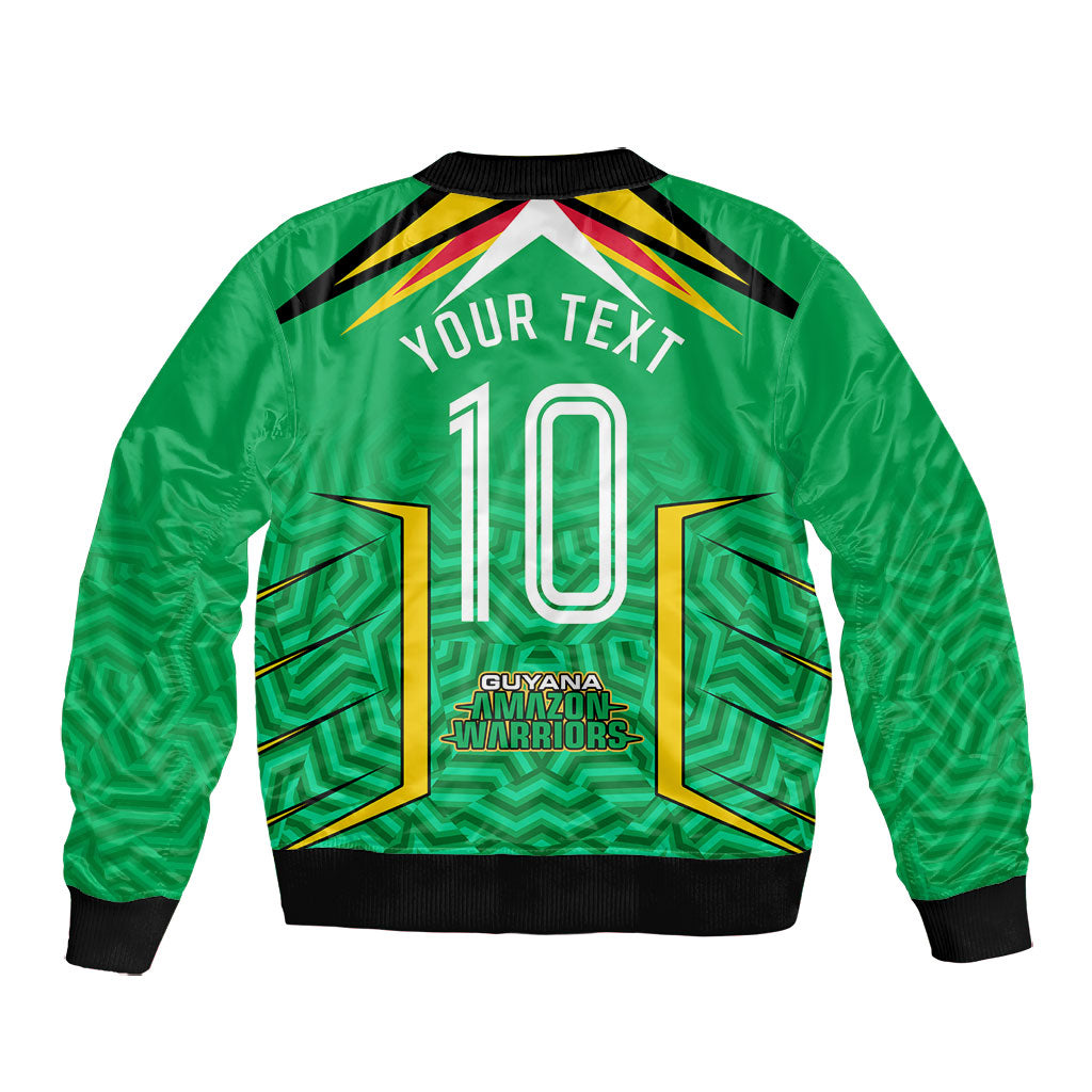 Personalized Guyana Cricket Amazon Warriors Bomber Jacket Tribal Warrior Mascot Fan