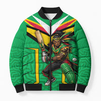 Personalized Guyana Cricket Amazon Warriors Bomber Puffer Jacket Tribal Warrior Mascot Fan