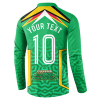 Personalized Guyana Cricket Amazon Warriors Button Sweatshirt Tribal Warrior Mascot Fan