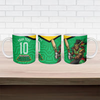 Personalized Guyana Cricket Amazon Warriors Ceramic Mug Tribal Warrior Mascot Fan