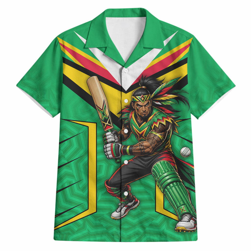Personalized Guyana Cricket Amazon Warriors Hawaiian Shirt Tribal Warrior Mascot Fan