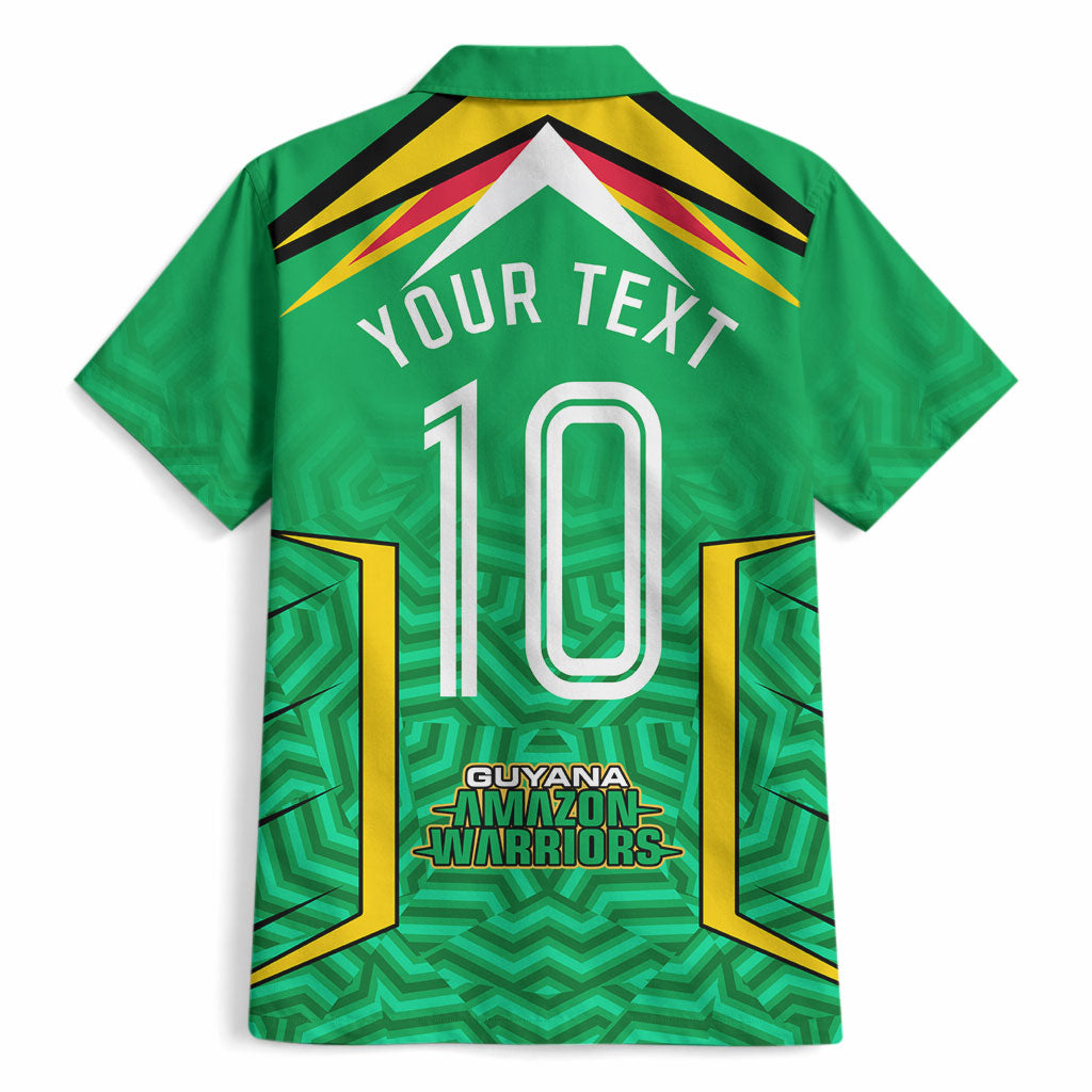 Personalized Guyana Cricket Amazon Warriors Hawaiian Shirt Tribal Warrior Mascot Fan