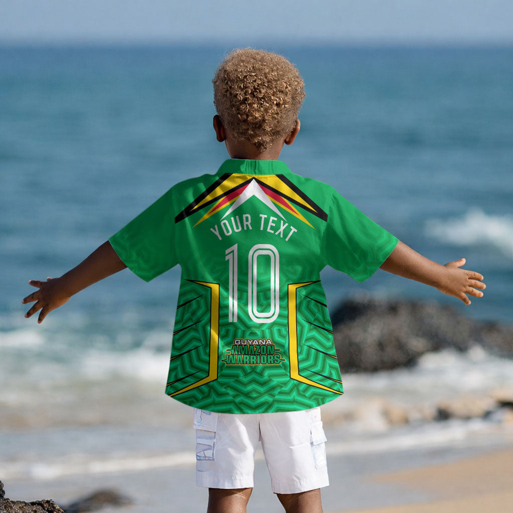 Personalized Guyana Cricket Amazon Warriors Kid Hawaiian Shirt Tribal Warrior Mascot Fan