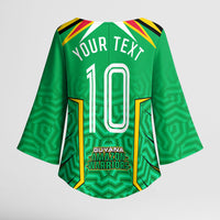 Personalized Guyana Cricket Amazon Warriors Kimono Sleeve Blouse Tribal Warrior Mascot Fan