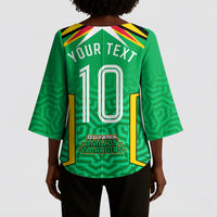 Personalized Guyana Cricket Amazon Warriors Kimono Sleeve Blouse Tribal Warrior Mascot Fan