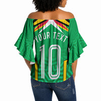 Personalized Guyana Cricket Amazon Warriors Off Shoulder Wrap Waist Top Tribal Warrior Mascot Fan