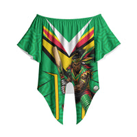 Personalized Guyana Cricket Amazon Warriors Off Shoulder Wrap Waist Top Tribal Warrior Mascot Fan