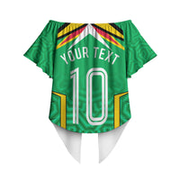 Personalized Guyana Cricket Amazon Warriors Off Shoulder Wrap Waist Top Tribal Warrior Mascot Fan
