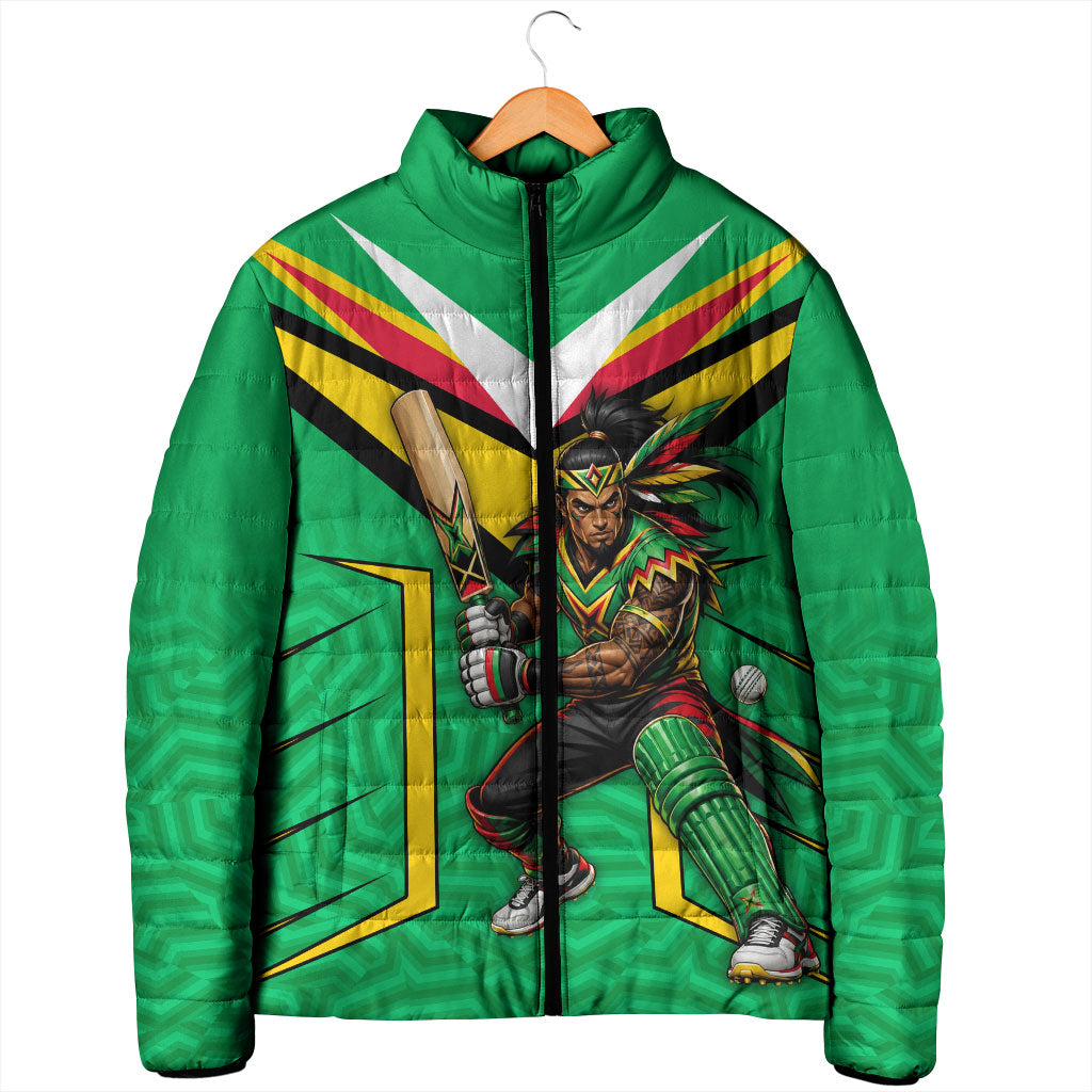 Personalized Guyana Cricket Amazon Warriors Padded Jacket Tribal Warrior Mascot Fan