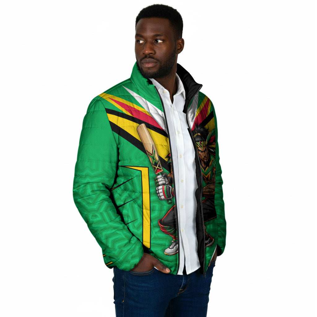 Personalized Guyana Cricket Amazon Warriors Padded Jacket Tribal Warrior Mascot Fan
