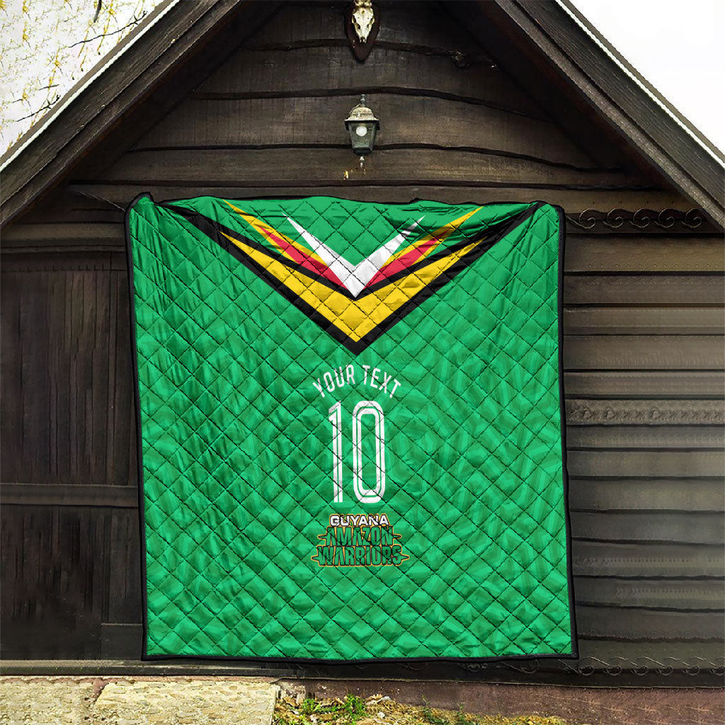 Personalized Guyana Cricket Amazon Warriors Quilt Tribal Warrior Mascot Fan