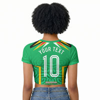 Personalized Guyana Cricket Amazon Warriors Raglan Cropped T shirt Tribal Warrior Mascot Fan