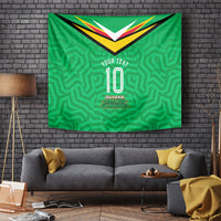 Personalized Guyana Cricket Amazon Warriors Tapestry Tribal Warrior Mascot Fan