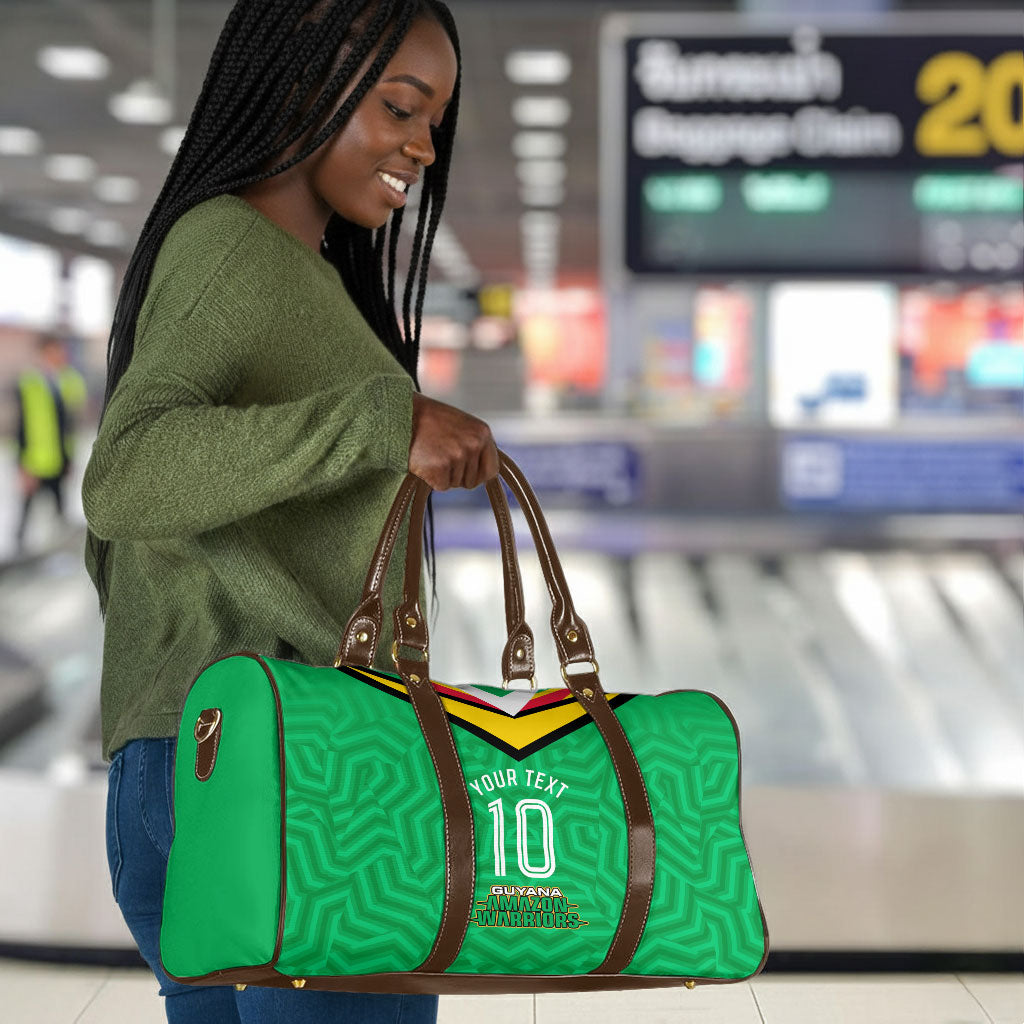 Personalized Guyana Cricket Amazon Warriors Travel Bag Tribal Warrior Mascot Fan