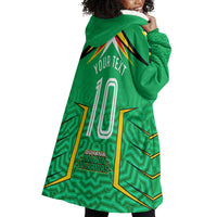 Personalized Guyana Cricket Amazon Warriors Wearable Blanket Hoodie Tribal Warrior Mascot Fan