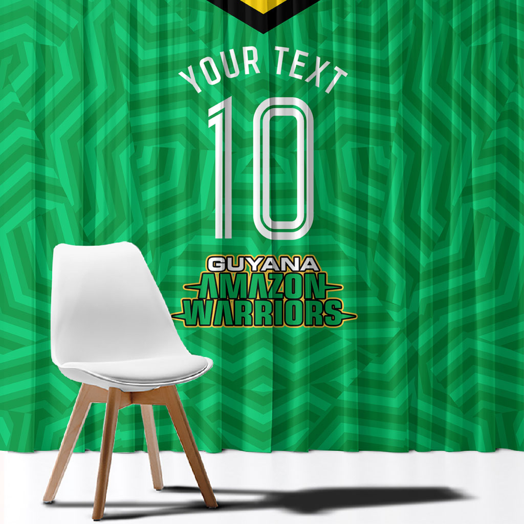 Personalized Guyana Cricket Amazon Warriors Window Curtain Tribal Warrior Mascot Fan