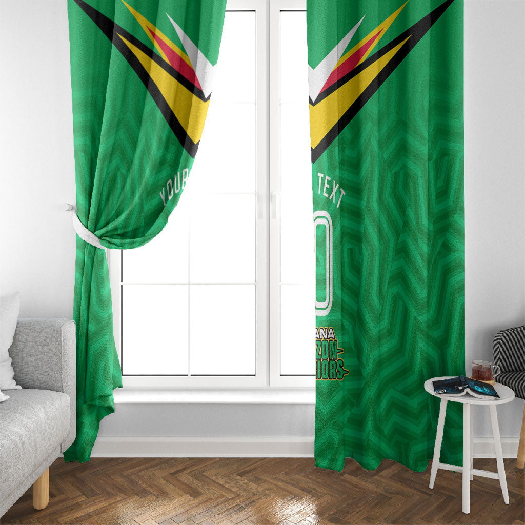 Personalized Guyana Cricket Amazon Warriors Window Curtain Tribal Warrior Mascot Fan