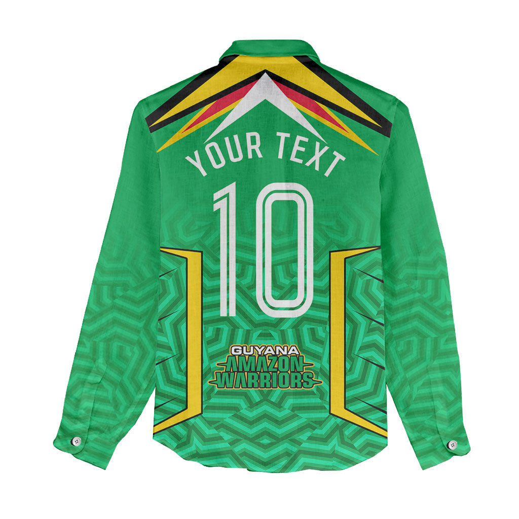 Personalized Guyana Cricket Amazon Warriors Women Casual Shirt Tribal Warrior Mascot Fan