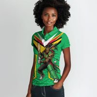 Personalized Guyana Cricket Amazon Warriors Women Polo Shirt Tribal Warrior Mascot Fan