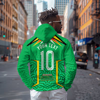 Personalized Guyana Cricket Amazon Warriors Zip Hoodie Tribal Warrior Mascot Fan