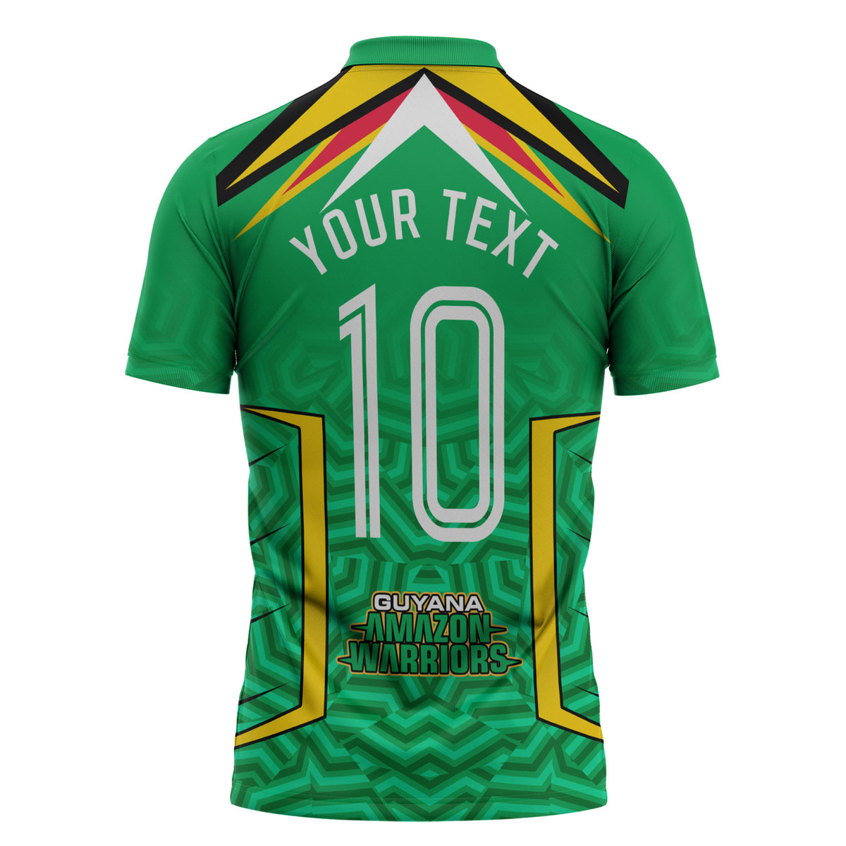 Personalized Guyana Cricket Amazon Warriors Zipper Polo Shirt Tribal Warrior Mascot Fan
