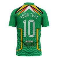 Personalized Guyana Cricket Amazon Warriors Zipper Polo Shirt Tribal Warrior Mascot Fan
