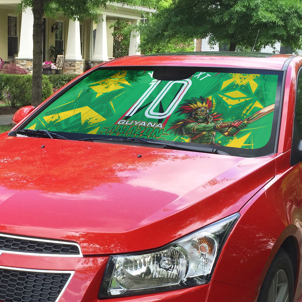 Personalized Guyana Cricket Auto Sun Shade Amazon Warriors Tribal Mascot Sports