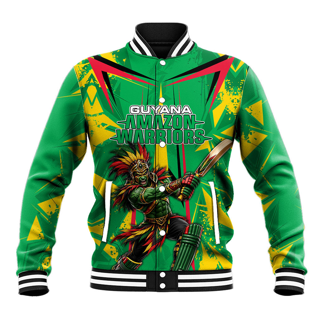 Personalized Guyana Cricket Baseball Jacket Amazon Warriors Tribal Mascot Sports
