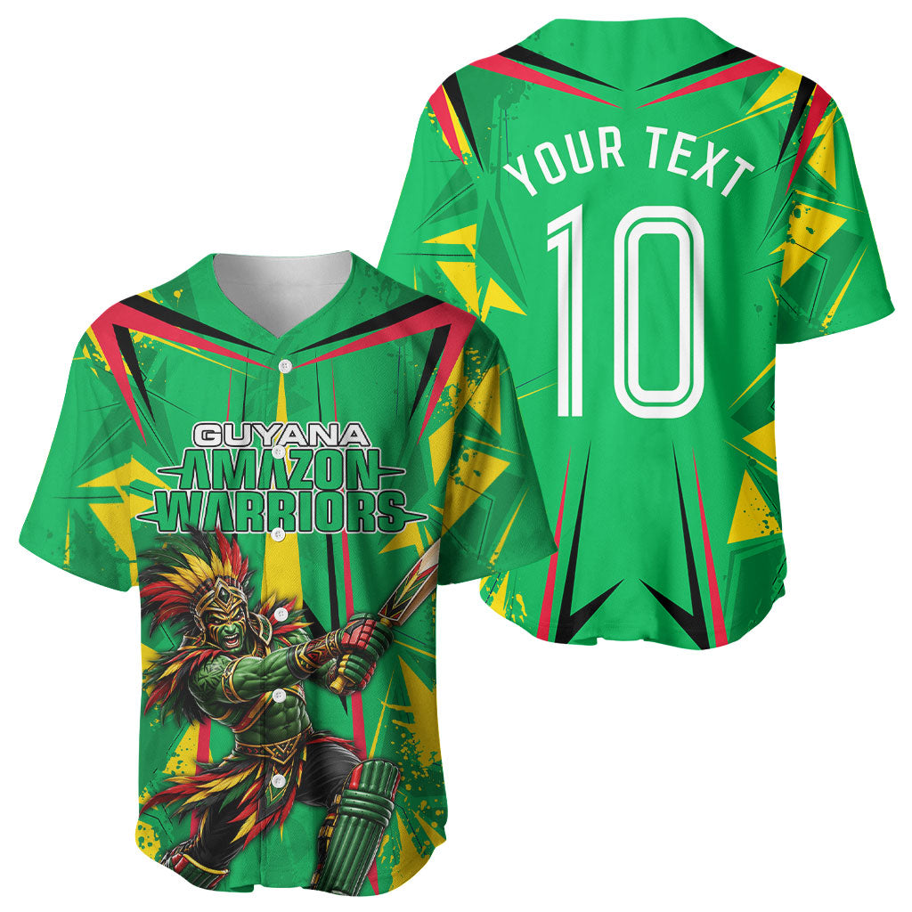 Personalized Guyana Cricket Baseball Jersey Amazon Warriors Tribal Mascot Sports