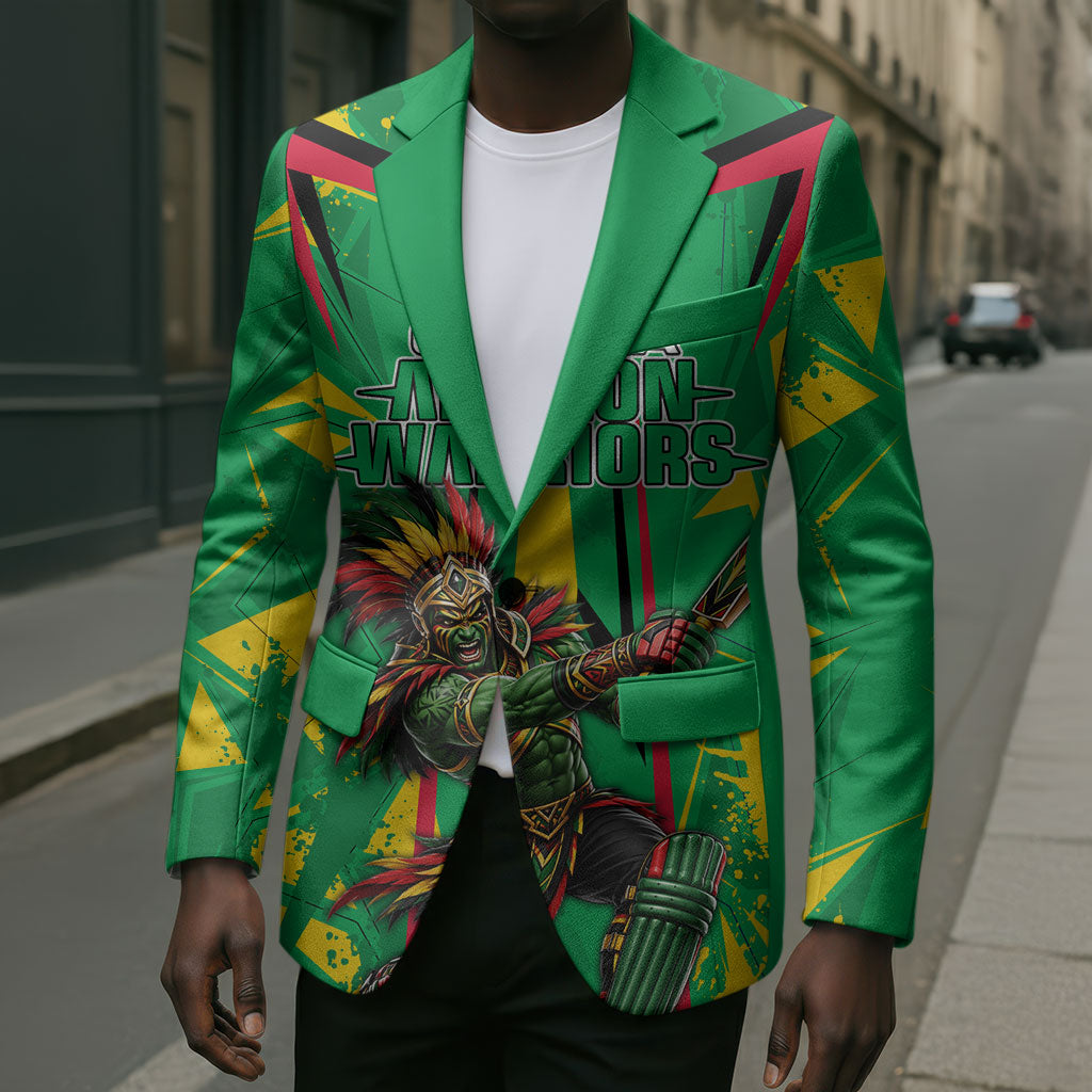 Personalized Guyana Cricket Blazer Amazon Warriors Tribal Mascot Sports
