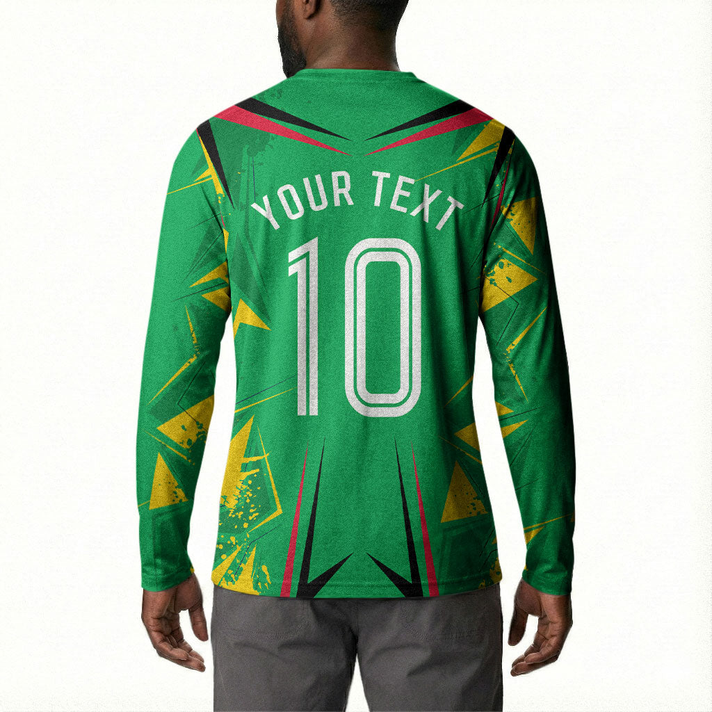 Personalized Guyana Cricket Button Sweatshirt Amazon Warriors Tribal Mascot Sports