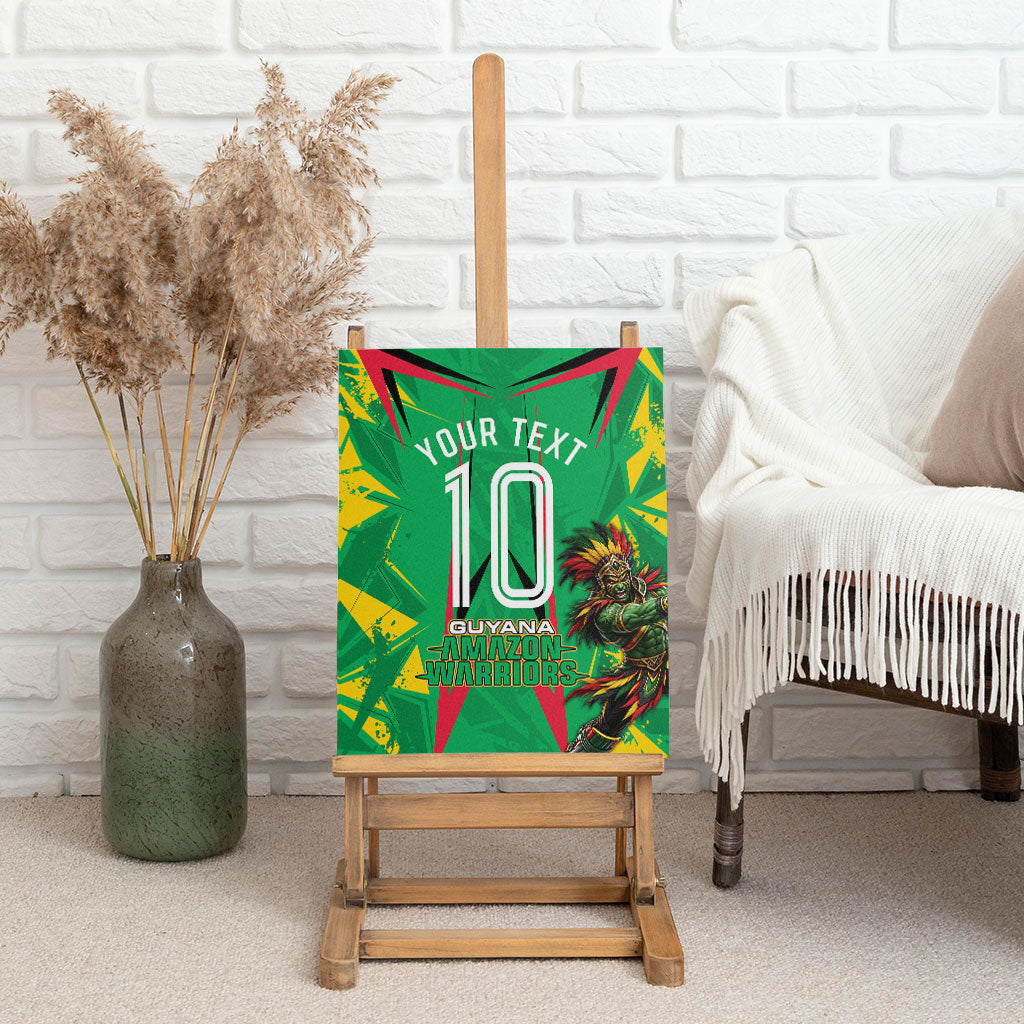 Personalized Guyana Cricket Canvas Wall Art Amazon Warriors Tribal Mascot Sports