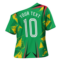 Personalized Guyana Cricket Cross Shoulder Shirt Amazon Warriors Tribal Mascot Sports