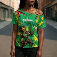 Personalized Guyana Cricket Cross Shoulder Shirt Amazon Warriors Tribal Mascot Sports