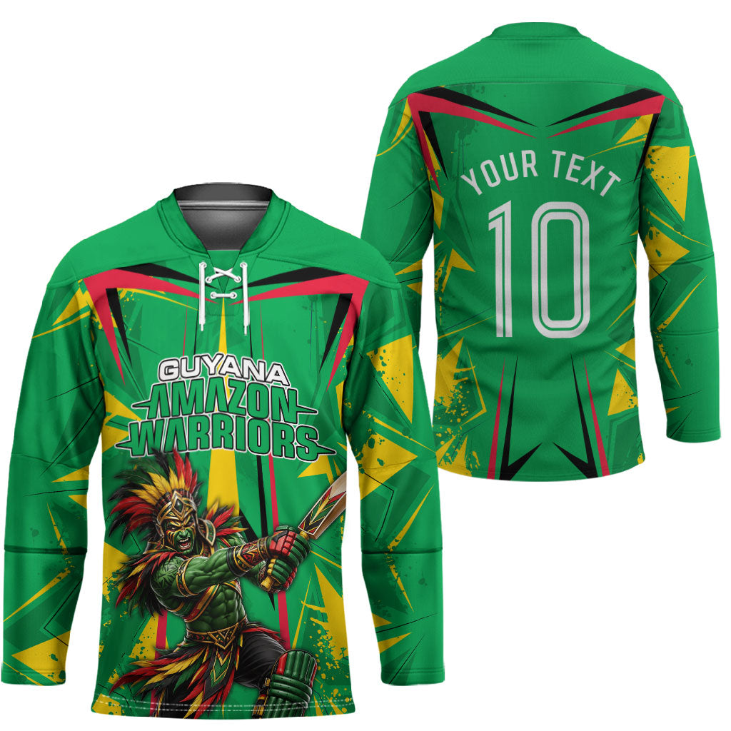 Personalized Guyana Cricket Hockey Jersey Amazon Warriors Tribal Mascot Sports